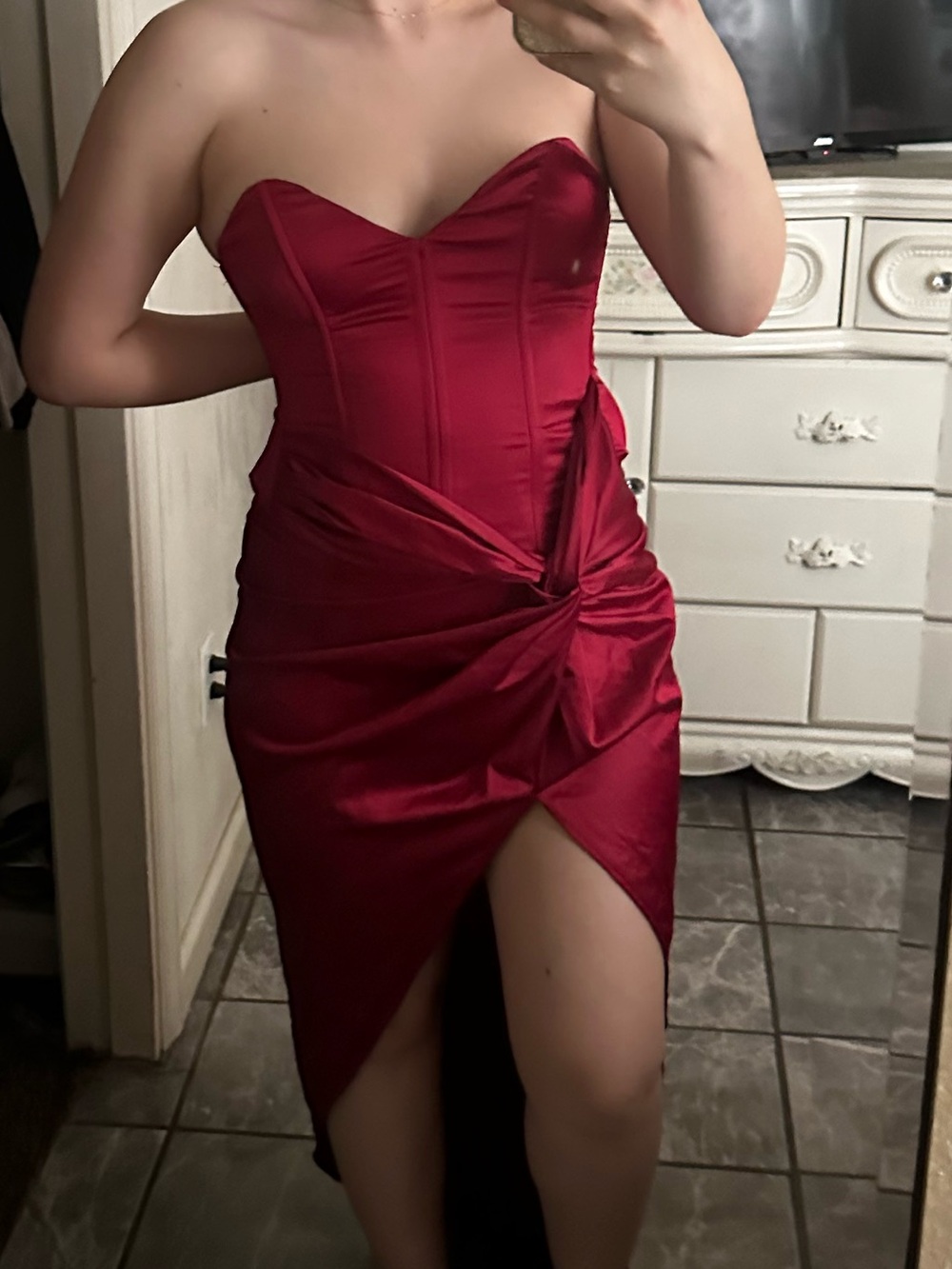 Fashion Nove red corset dress